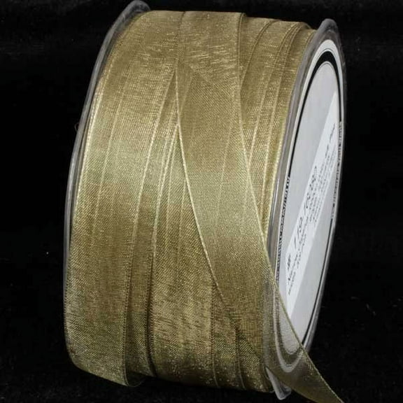 The Ribbon People Pine Green Solid Organdy Craft Ribbon 0.25" x 200 Yards
