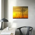 thumbnail image 3 of Nawypu  Framed Canvas Wall Art Print On Canvas High Power Electric Pylons Pictures Posters Artwork for Living Room Bedroom Ready to Hang Wall Decor, 3 of 4