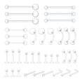 thumbnail image 1 of 36pcs Clear Piercing Jewelry Retainer Plastic Nipple Rings Nose Rings, 1 of 4