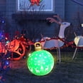 thumbnail image 7 of Light Up PVC Inflatable Christmas Ball,24 Inch Large Outdoor Decorated Ball Outdoor Christmas Decorations,New Years Christmas Ornaments with Light,Remote for Yard & Pool Decorations (Red) (Red) (red), 7 of 7