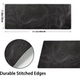 thumbnail image 6 of Toographic Contour Black Gaming Mouse Pad XL Geographic Map Lines Extended Large Desk Cover Big Table Mat Non-Slip Rubber Base Stitched Edge Long Keyboard Playmat for Gamer,31.5×11.8 Inches, 6 of 6