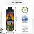 thumbnail image 3 of Pofeuu Fall Village Scenery Print 18oz Sports Insulated Kettle Stainless Steel Vacuum Water Bottle Leakproof Sport Flask, 3 of 7