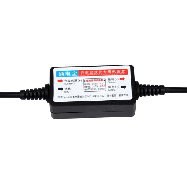 AMONIDA Low Voltage Protection Step Down Micro USB 12V To 5V Converter Step Down 12V 5V Cable, Mini 5pin Male