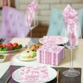 thumbnail image 5 of 200 Pcs Pink Floral Paper Napkins Bulk Disposable Guest Hand Towels for Bathroom Pink and White Cocktail Beverage Dinner Napkins for Wedding Bridal Shower Baby Shower Birthday Table Party Supplies, 5 of 13