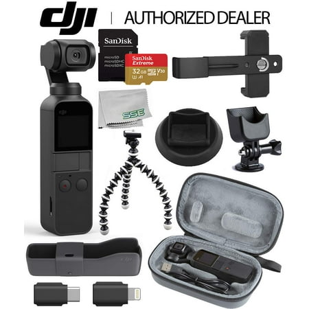 DJI Osmo Pocket Handheld 3 Axis Gimbal Stabilizer with Integrated Camera Essentials Travel