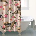 thumbnail image 4 of German Shepherd Dog and Flower Shower Curtain 36"x72" ,Bathroom Decorative Shower Curtains Set with 12 Hooks,Modern Waterproof Washable Shower Curtain, 4 of 6