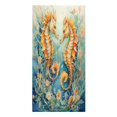 thumbnail image 3 of Beach Towels Coastal Ocean Seahorse Octopus Bath Shower Towel Microfiber Absorbent Quick Dry Ocean Coastal Beach Thin Sand Free Towels for Travel Sports Bath Swimming Pool 30x60 inch, 3 of 8