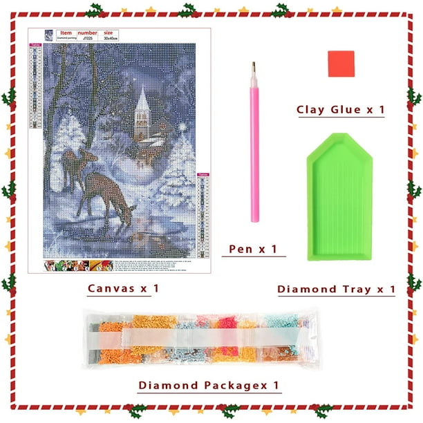 Christmas Snow Deer Animals Paint By Numbers 