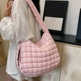 thumbnail image 2 of Stylago Quilted Puffy Tote Bag Crossbody Shoulder Purse Lightweight Hobos Handbags Ladies Underarm Pack with Internal Pockets Pink, 2 of 6