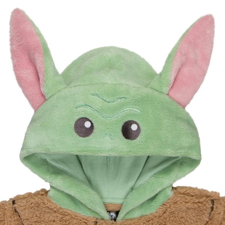 Star Wars Mandalorian Girls Baby Yoda Hoodie The Child Zip Up Sweatshirt for Girls and Teens Ages 4 16 Tan Small