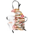 thumbnail image 1 of Nautical Apron, Fish Flock Facing Others Design Seashore Print in Soft Pastel Color Tones, Unisex Kitchen Bib with Adjustable Neck for Cooking Gardening, Adult Size, Multicolor, by Ambesonne, 1 of 4