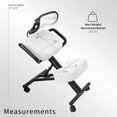 thumbnail image 3 of DRAGONN (By VIVO) Ergonomic Kneeling Chair with Back Support, White, 3 of 7