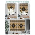 thumbnail image 4 of Brown Southwest Tie Up Curtains for Windows 45 Inch Length Balloon Curtains Kitchen Adjustable Balloon Window Shade Boho Aztec Ethnic Abstract Geometric Tie Up Valance Bathroom Curtain Window 52"x45", 4 of 6
