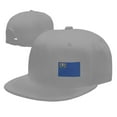 thumbnail image 4 of DouZhe Flat Brim Cap Snapback Hat, Nevada State Flag Prints Adjustable Gray Adult Baseball Cap, 4 of 6