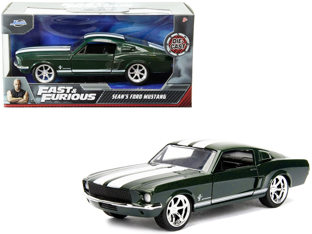 Sean's Ford Mustang Dark Green with White Stripes "Fast & Furious