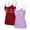 Deep Red, variant on WTOBBY 2-Piece Solid Color Women's Camisole with Built-in Chest Pad, Sexy Oversized Tank Top Set for Layering, Soft Plus Size Comfort Underwear,Complexion L