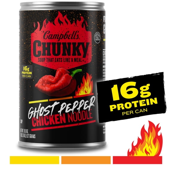 Campbell's Chunky Ghost Pepper Chicken Noodle Soup, 18.6 oz Can