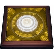 3dRose USA, Austin, Texas, Capitol Building dome ceiling, Interior., Trivet with Ceramic Tile, 8 by 8-inch