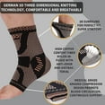 thumbnail image 2 of 2pack Copper Ankle Brace, Copper Infused Ankle Support Compression Sleeve For Foot Pain Relief, Sprained Ankle n, 2 of 5