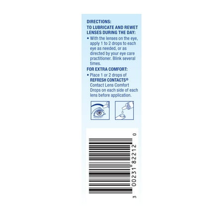 Refresh Contacts Contact Lens Comfort Drops For Use with Contact Lenses, 12 ml