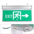 thumbnail image 3 of POCREATION Emergency Indicator Light Electric Exit Sign Green Hanging Evacuation Acrylic, 3 of 8