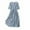 Light Blue, variant on Cxenplz Linen Dresses for Women Summer Long Dresses Maxi Dress Short Sleeve Button Up Sundresses Boho Beach Outfits Ladies Fashion Henley V-Neck Peplum Drawstring A-Line Dress