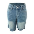 thumbnail image 4 of RYRJJ Women Jorts Baggy Jeans Shorts Wide Leg High Waisted Distressed Denim Y2K Shorts Summer Hot Short Pants Fashion Streetwear(Blue,M), 4 of 5