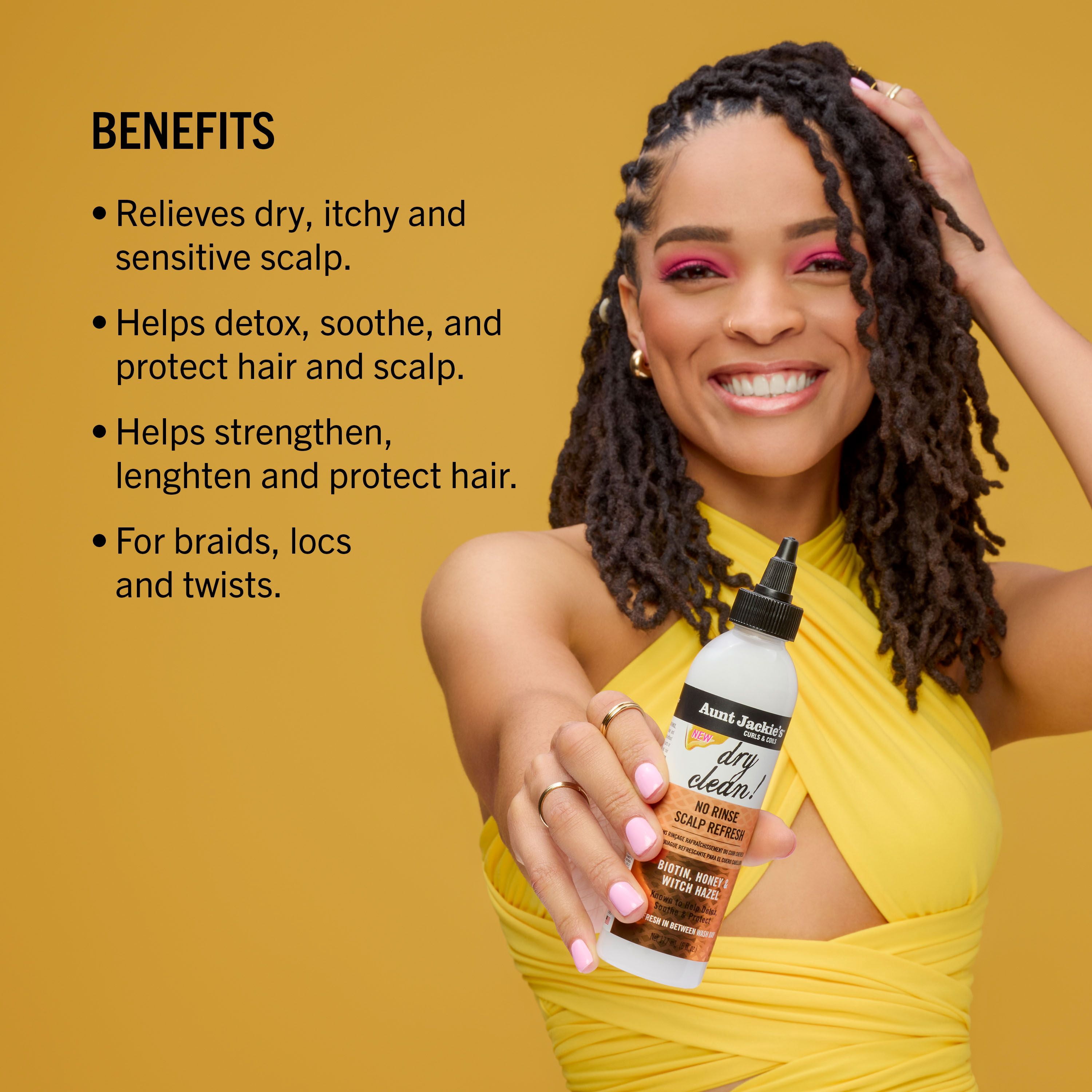 Aunt Jackie’s Braid and Twist Collection Dry Clean Waterless Scalp Refresh, 6 fl oz