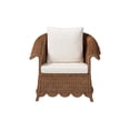 thumbnail image 2 of bali & pari Detta Natural Rattan Armchair - Handwoven Wicker Chair with Rolled Arms and Scalloped Skirt Base, Boho Coastal Style for Lounge or Sunroom, 2 of 3