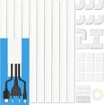 thumbnail image 1 of Kit de canaletas para cables - Ocultador de cables pintable de 157", para montaje en pared de TV y gestión de cables, 1 of 4