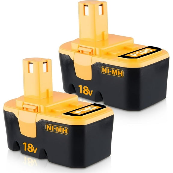 2Packs P100 18V 4.8Ah Ni-Mh Battery Replacement for Ryobi 18V Battery P100 P101 ABP1801 ABP1803 Compatible with Ryobi Cordless Power Tools