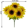thumbnail image 5 of (2 pack) Mainstays Indoor Artificial Floral Bush, Sunflower, Yellow, Assembled Height 19.25"., 5 of 10