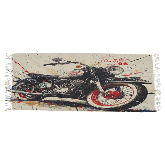 BZSMCE Women Scarf Watercolor Motorcycle Simple Pattern Soft Warm Long Large Scarves
