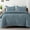 Blue, variant on Exclusivo Mezcla Microfiber King Size Quilt Set, 3 Pieces Lightweight Bedspreads/ Coverlet/ Bedding Set with 2 Pillow Shams, Gradient Floral Pattern, (96"x 104", Navy)