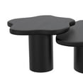 thumbnail image 2 of Mid-Century Modern Solid Mango Wood Small Coffee Table - Black, 2 of 8