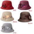 thumbnail image 2 of Classic Bowler Hat for Women Fashion Retro Style Floral Embellished Cap, 2 of 3