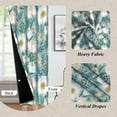 thumbnail image 3 of Dashan Green Floral Blackout Curtains for Living Room,Farmhouse Window Drapes for Bedroom,52x84 Inch,2 Panels, 3 of 6