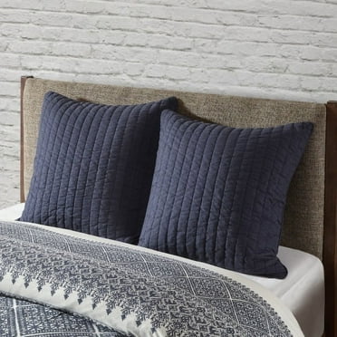 Cotton Quilted Euro Sham Navy Euro Sham