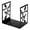B, variant on 2 Pcs Book Ends Creative Metal Bookends Decorative Heavy Book Ends for Shelves Multifunctional Cookbook Bookends for Home Kitchen School Office