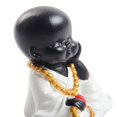 thumbnail image 4 of Adornos de muñeca de monje budista sin escuchar/ver/ Monje Riendo Zulema Escultura de Buda de resina, 4 of 5