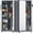 White+Gray, variant on Metal Locking Cabinet, 72.8" Tall Storage Cabinet for Broom, Garage Storage Cabinet with Doors and Shelves, Heavy Duty Tool Cabinet for Home Office, School, Basement,Gym