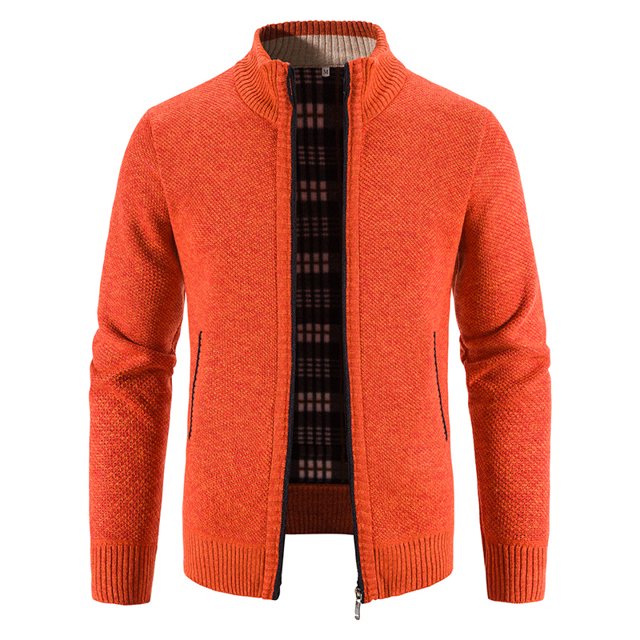 Suéter de otoño e invierno, suéter de hombre más abrigo de cuello de terciopelo, suéter tipo cárdigan de hombre