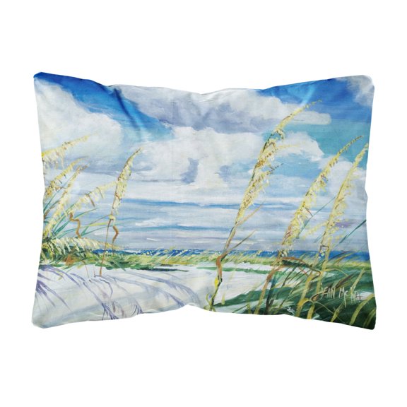 Carolines Treasures JMK1123PW1216 Sea Oats Canvas Fabric Decorative Pillow  12H x16W multicolor