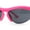 Hot Pink - Black, variant on Unique Trendy 90s Sport Half Rim Plastic Fashion Sunglasses All Black
