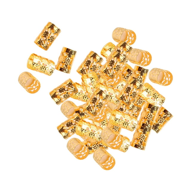 HILABEE 100 Pieces Dreadlocks Beads Beard Beads Fashion Adjustable Decorative Hair Braid A