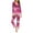 Pink, variant on 2-Piece Christmas Snowflake Print Pajamas for Women Warm Soft V-Neck Casual Long Sleeve Top Pants Pjs Set Lounge Nightwear Homewear S-3XL