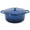 Dark Blue, variant on MegaChef 6.35 Quart Round Enameled Cast Iron Dutch Oven with Self Basting Lid in Dark Blue