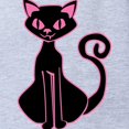 thumbnail image 2 of CafePress - Pink Black Kitty - Cute Infant Baby Football Bodysuit, 2 of 3