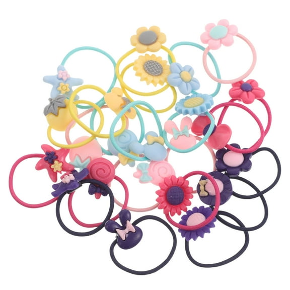SEWCHICS 120pcs Assorted Color Toddler Hair Elastics Lightweight Stretchy Bands for Daily Use and Decoration