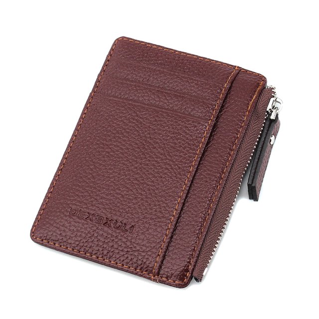 CAROOTU Women Men Lady Wallets Purse Zipper PU Small Mini Soft Thin For Money Card Coin